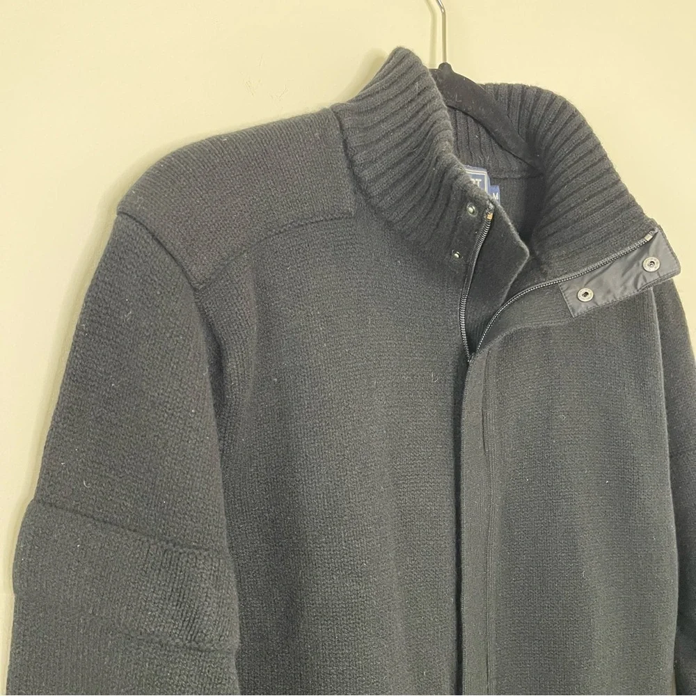 Polo Sport Ralph Lauren Black Heavy Cashmere Zip Cardigan Sweater Jacket Medium